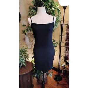 Black Spaghetti Strap Bodycon Mini Dress With Open Back By Impulse Collection -